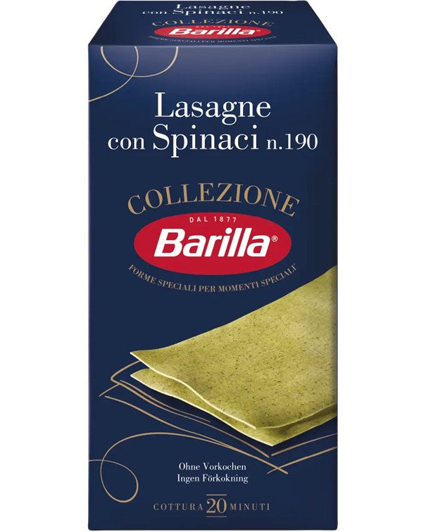 Barilla Green Lasagna Sheets "con Spinaci" n.190 500g