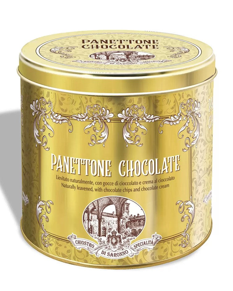 Chiostro di Saronno Traditional Panettone with Chocolate Cream & Chocolate bits - Italian Christmas Cake 1kg