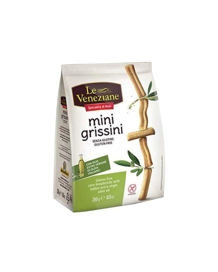 Le Veneziane Gluten-Free Mini Breadsticks Grissini with E.V.O Oil 250g