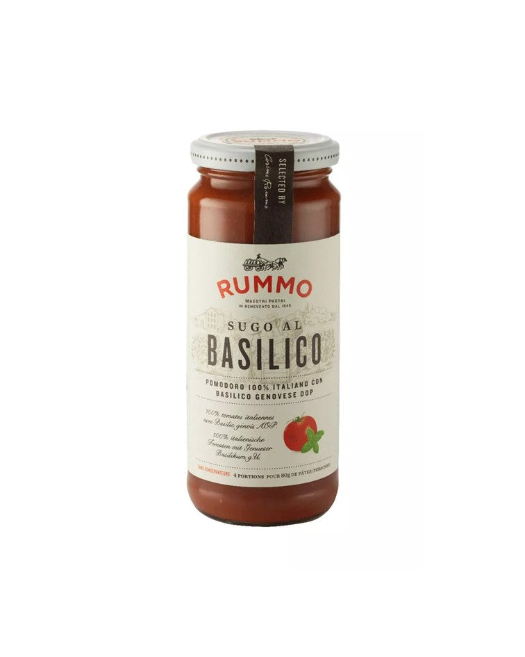 Rummo Basil Tomato Sauce with 100% Italian tomatoes & Genovese Basil DOP 340g