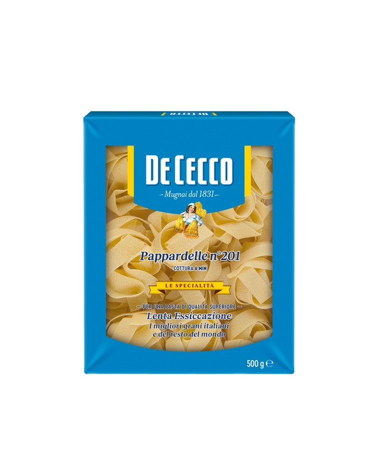 De Cecco Durum Wheat Pasta Pappardelle "Le Specialità" Lenta Essiccazione n.201